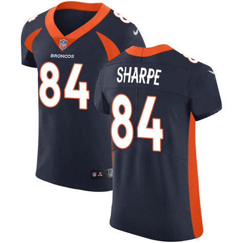 Nike Broncos #84 Shannon Sharpe Navy Blue Alternate Men's Stitched NFL Vapor Untouchable Elite Jersey - Click Image to Close